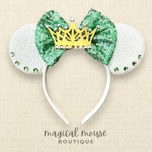 Princess Tiana Minnie Ears - Gold Crown | Disney-Inspired Mouse Ears Headband